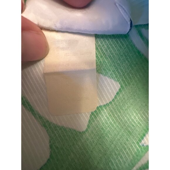 Vintage 70s Norman Sleeveless A-Line Maternity Dress Green & White Floral - Picture 5 of 5